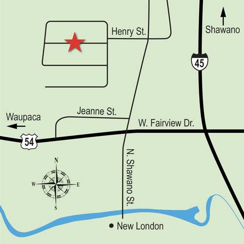 Northwood-Area-Map Northwood Village - New London WI Manufactured Homes Neighborhood - Great Value Homes