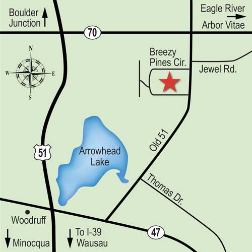 Pinewood-Area-Map Pinewood Village - Arbor Vitae WI Manufactured Homes Neighborhood - Great Value Homes